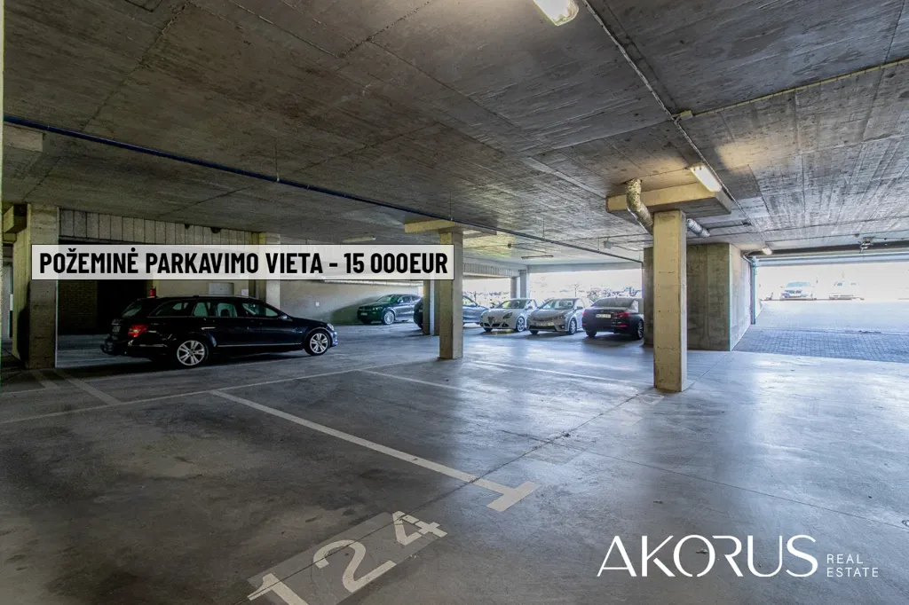 Garage - Apartment with South-Facing Terrace in Žirmūnai