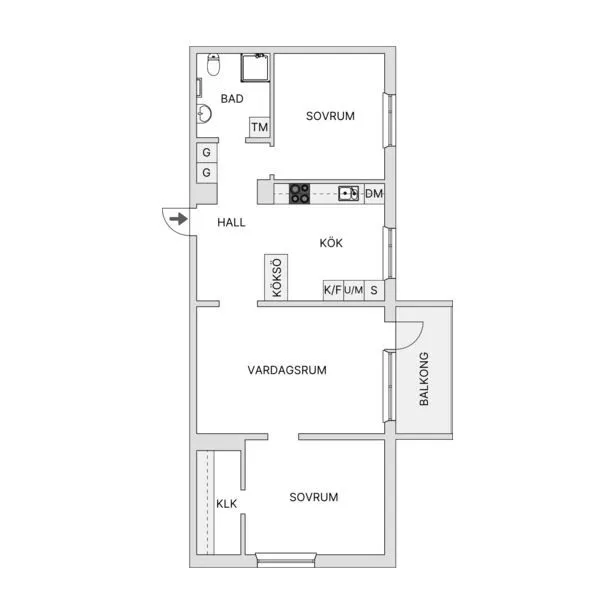 Plaan - Apartment with Panoramic Views in Jönköping