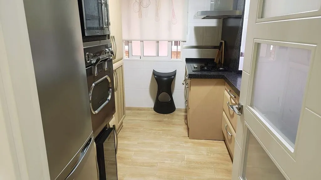 Köök - Furnished Flat with Patio in Puertollano Centre