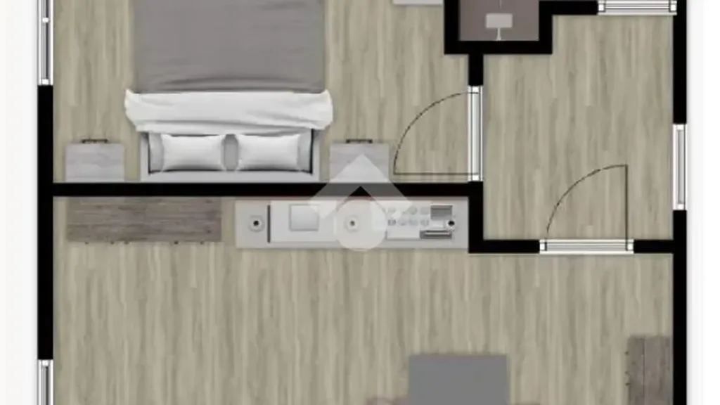 Plaan - Rustic-Style Flat with Balcony in Brescia