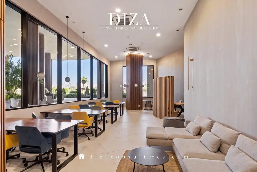 Living Room - Apartment with City View in Valdebebas