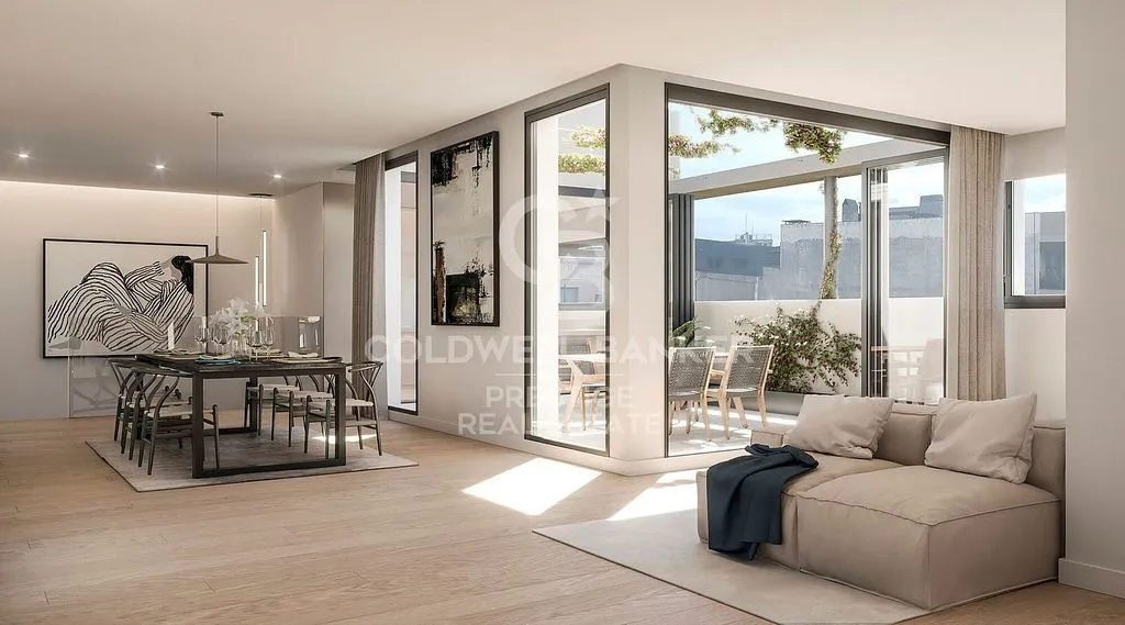 Séjour - New Apartment with Lift in Eixample
