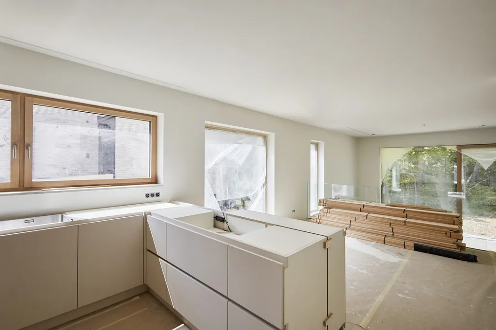 Cuisine - Maison Jumelée avec Vue sur Forêt à Bridel