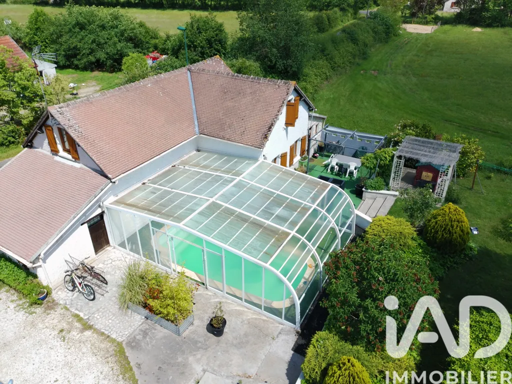 Aerial - House with Pool and Spa in Chantenay-Saint-Imbert