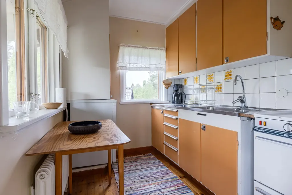 Köök - Holiday Home with Lake View in Garsås