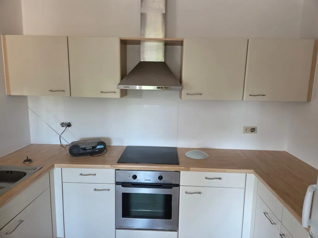 Köök - Flat with Private Terrace in Merbes-le-Château