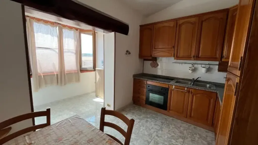Köök - Panoramic Apartment with Terrace in Posada