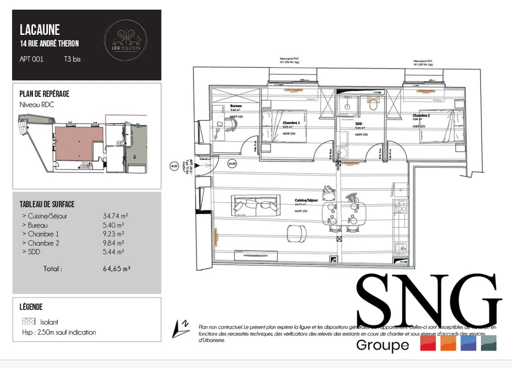 Plaan - Renovated T3 Apartment in Lacaune
