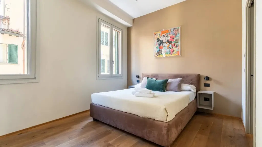 Camere da letto - Modernised Trilocale in Oltrarno, Florence