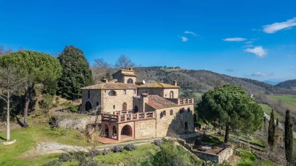 Vue aérienne - Luxury Villa with Pool in Sinalunga, Tuscany