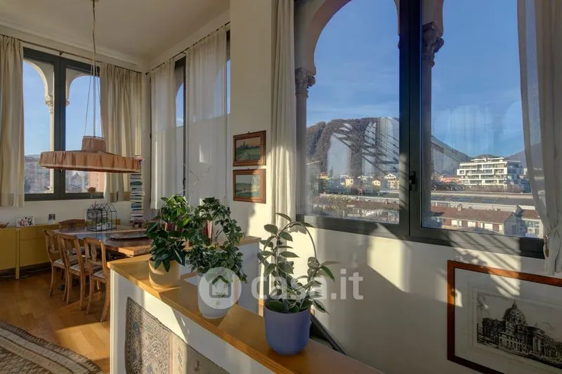 Living Room - Rear-Converted Attico with Balcony in Verbania