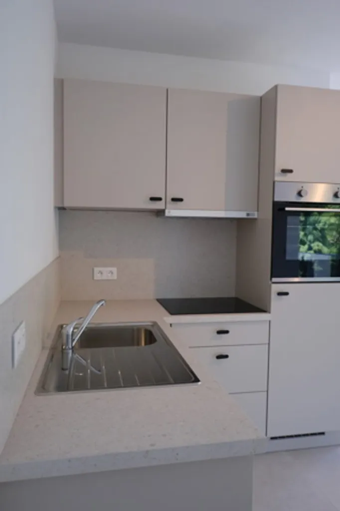 Kitchen - Contemporary 1-Bed Flat with Terrace in Liège