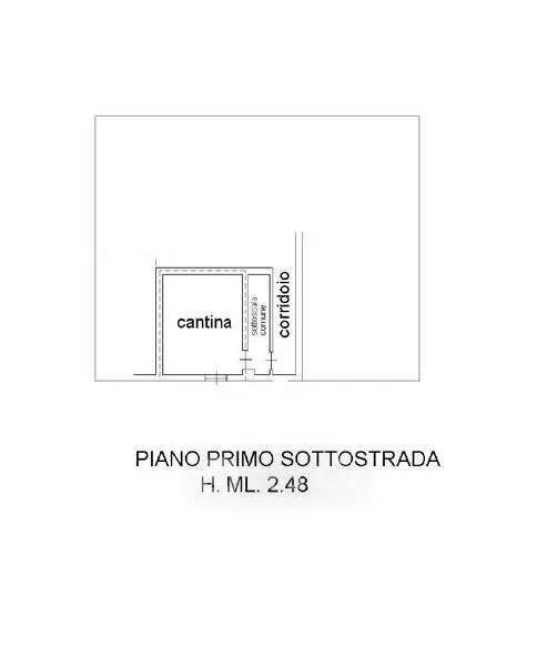 Plan - Rusticated Trilocale with Parking in Crema