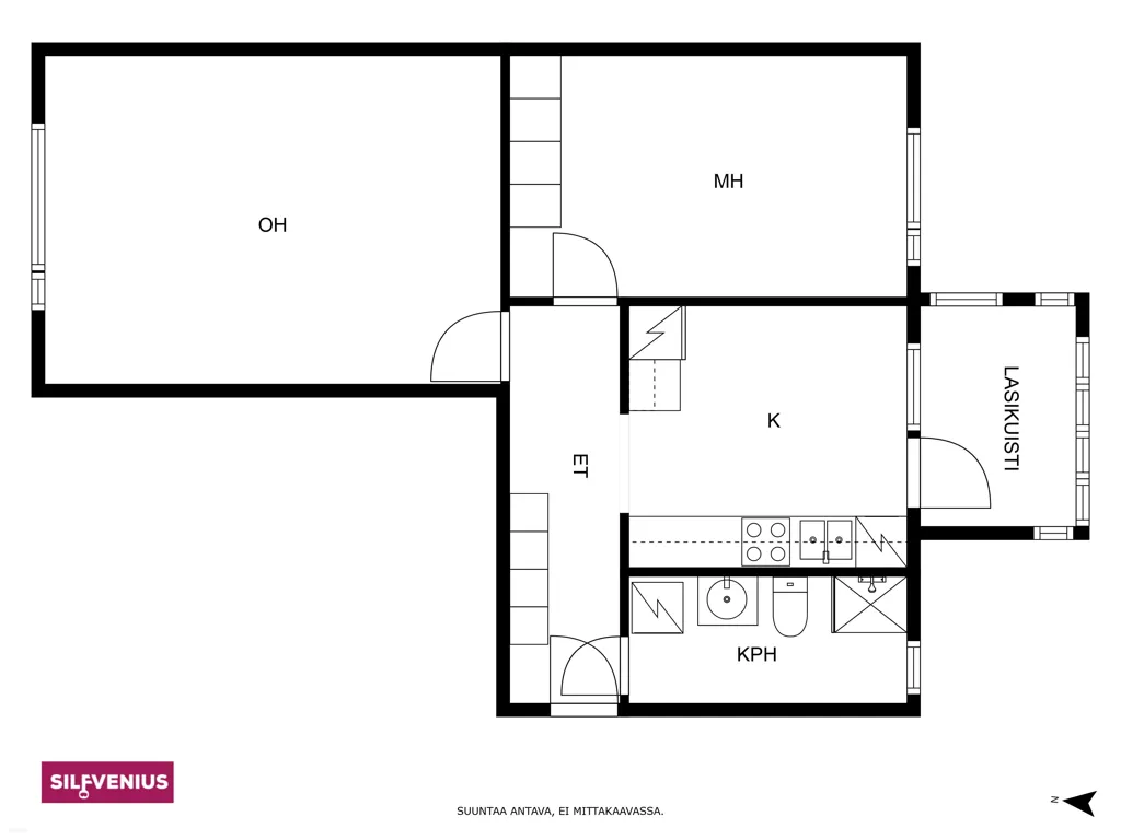 Plaan - Apartment with Garden View in Söderkulla