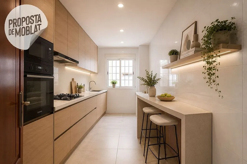 Cuisine - Apartment with Terrace in Sant Just Desvern