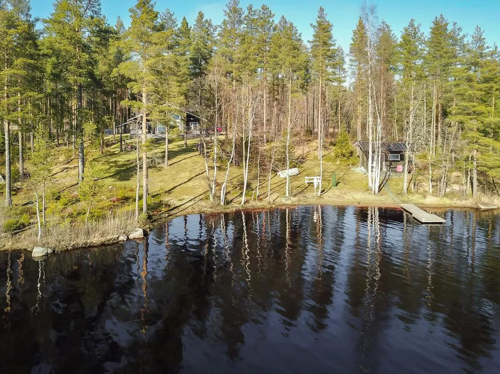 Vue aérienne - 2012 Pine House with Lakefront in Finland
