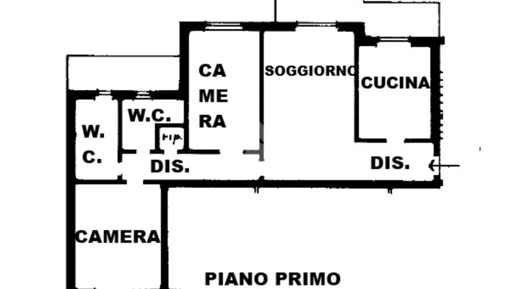 Plan - Triplex with Triple Exposure in Agrate Brianza