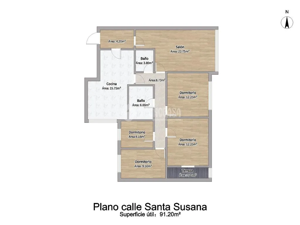 Planimetria - Spacious Flat with West Terrace in Hortaleza