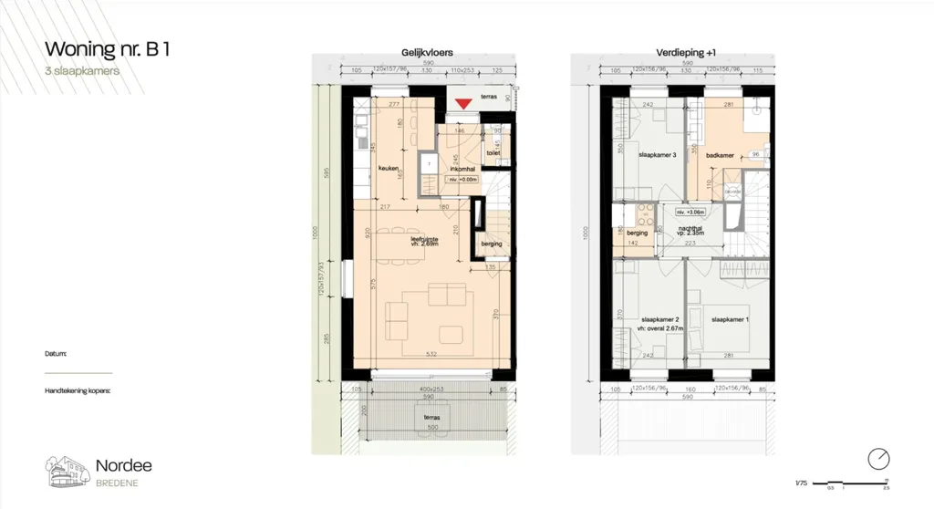 Floor Plan - Newly Built House with Terrace in Bredene