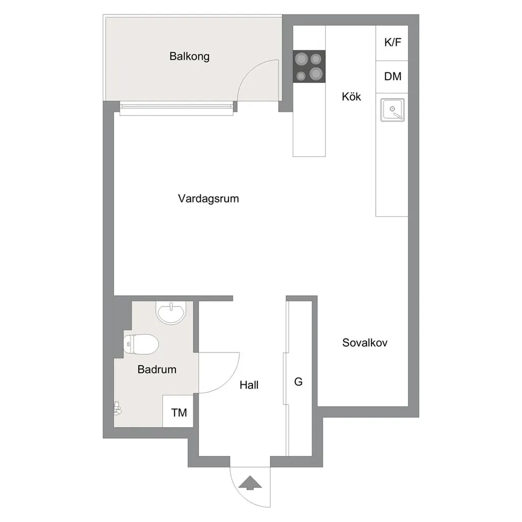 Planimetria - Apartment with South-West Balcony in Tumba