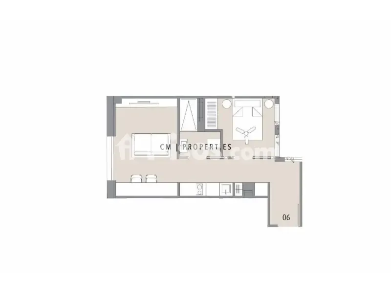 Floor Plan - Modern Flat with Lift in Campanar