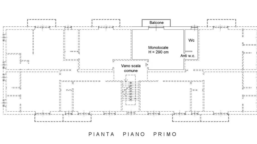 Plan - Studio Flat with Balcony in Rondissone
