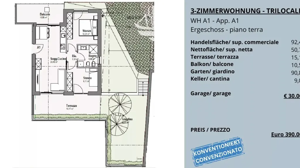 Plaan - Modern Trilocale with Terrace in Montagna