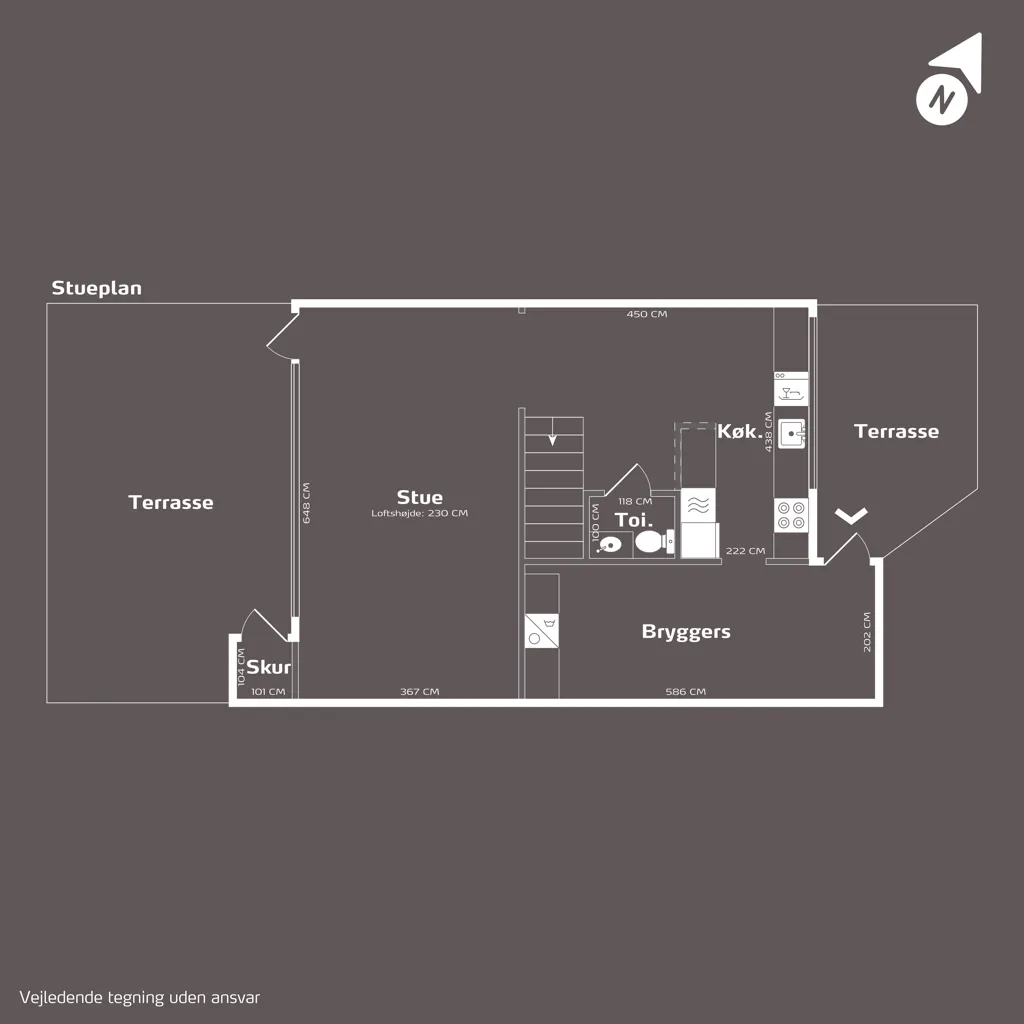 Plan - Modernised Terraced House in Randers