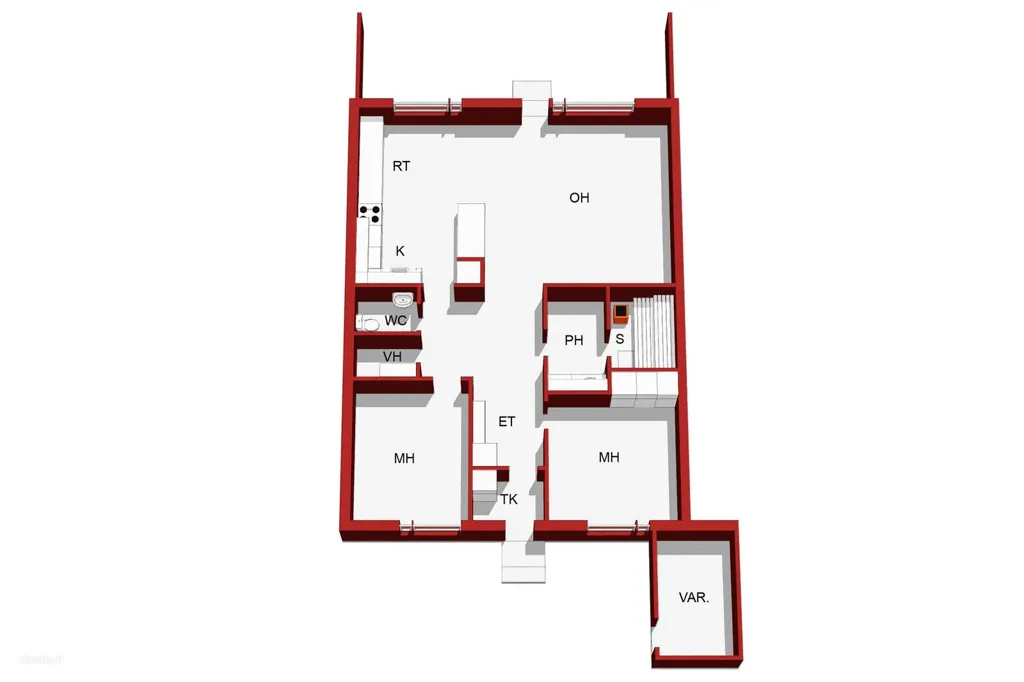 Plan - Modernised Apartment with Sauna in Loukonlahti, Pirkkala