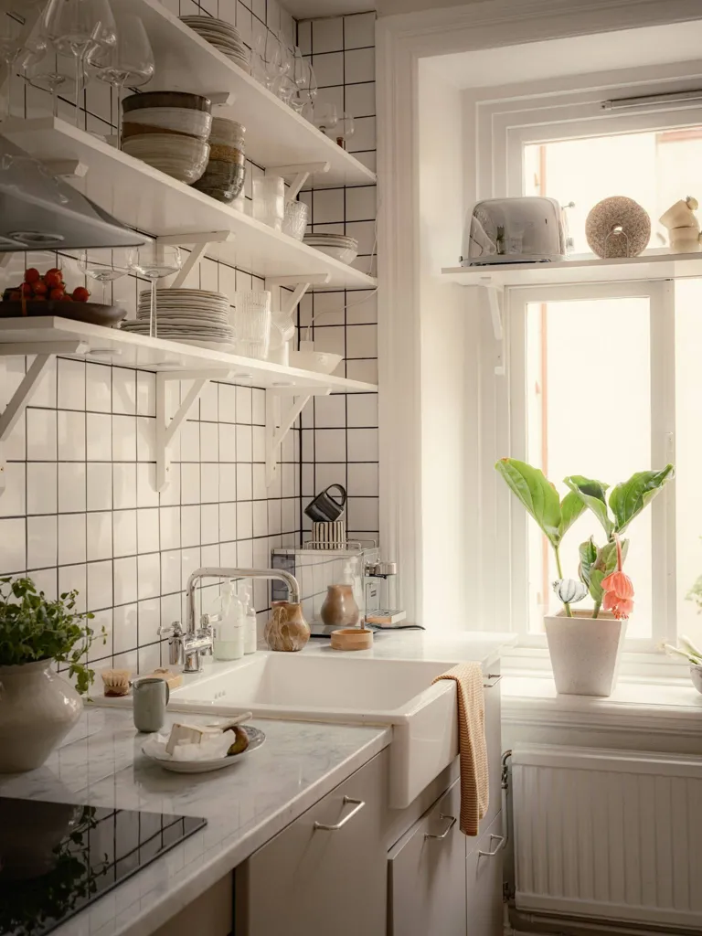 Cuisine - Charming 2-Bedroom Flat with Balcony in Linné