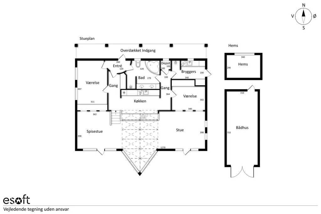 Plan - Maison 4 pièces à Sunds