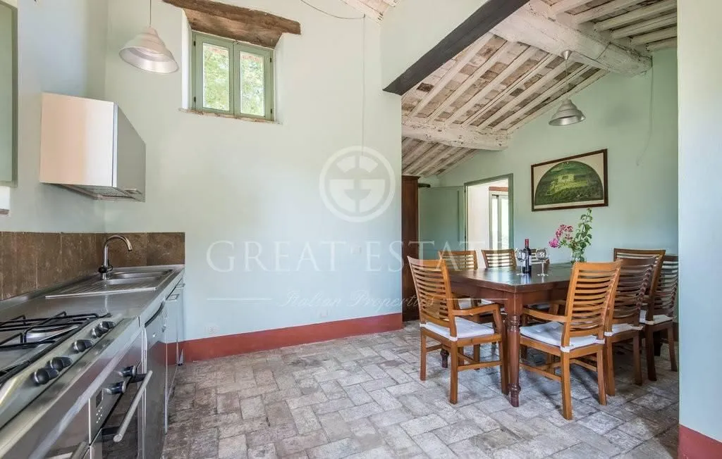 Dining Room - Rustic Tuscan Cottage with Pool in Radicondoli