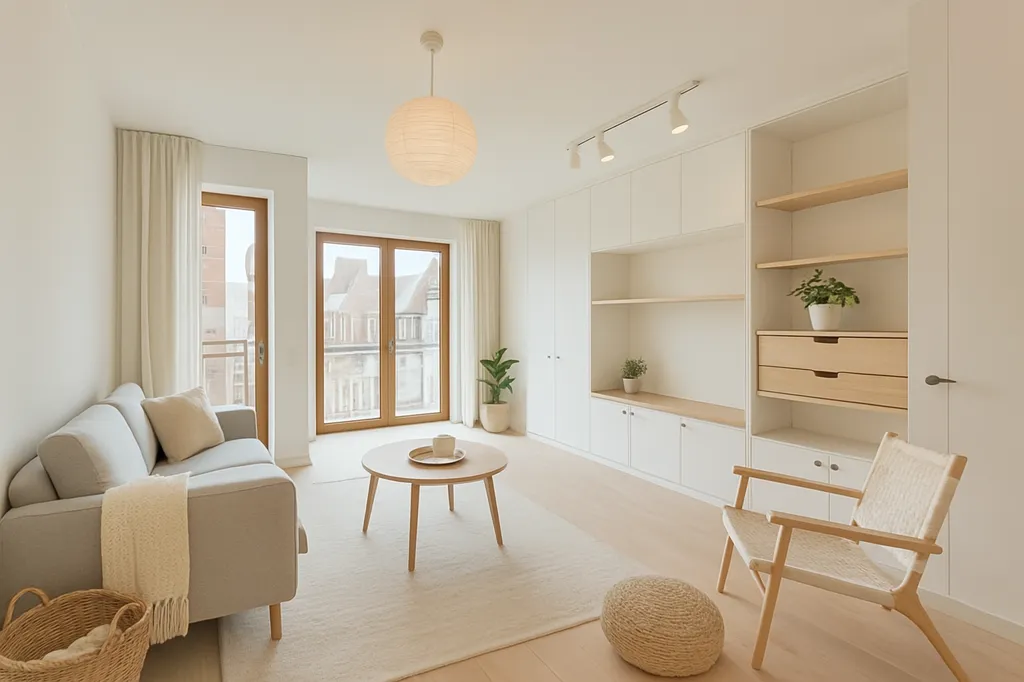 Séjour - Appartement Moderne avec Deux Terrasses à Bruges