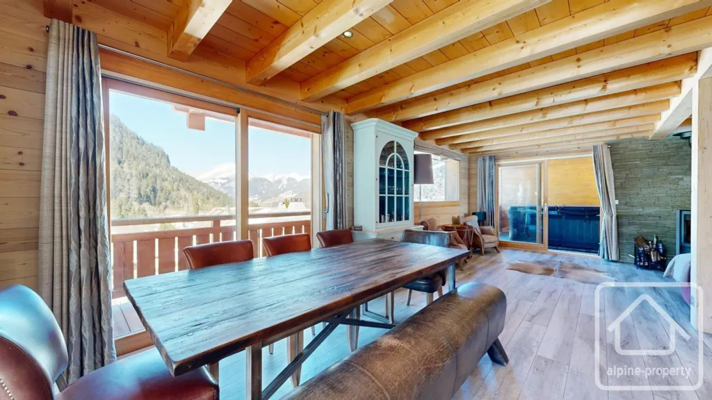 Söögituba - Contemporary Chalet with Jacuzzi in Châtel