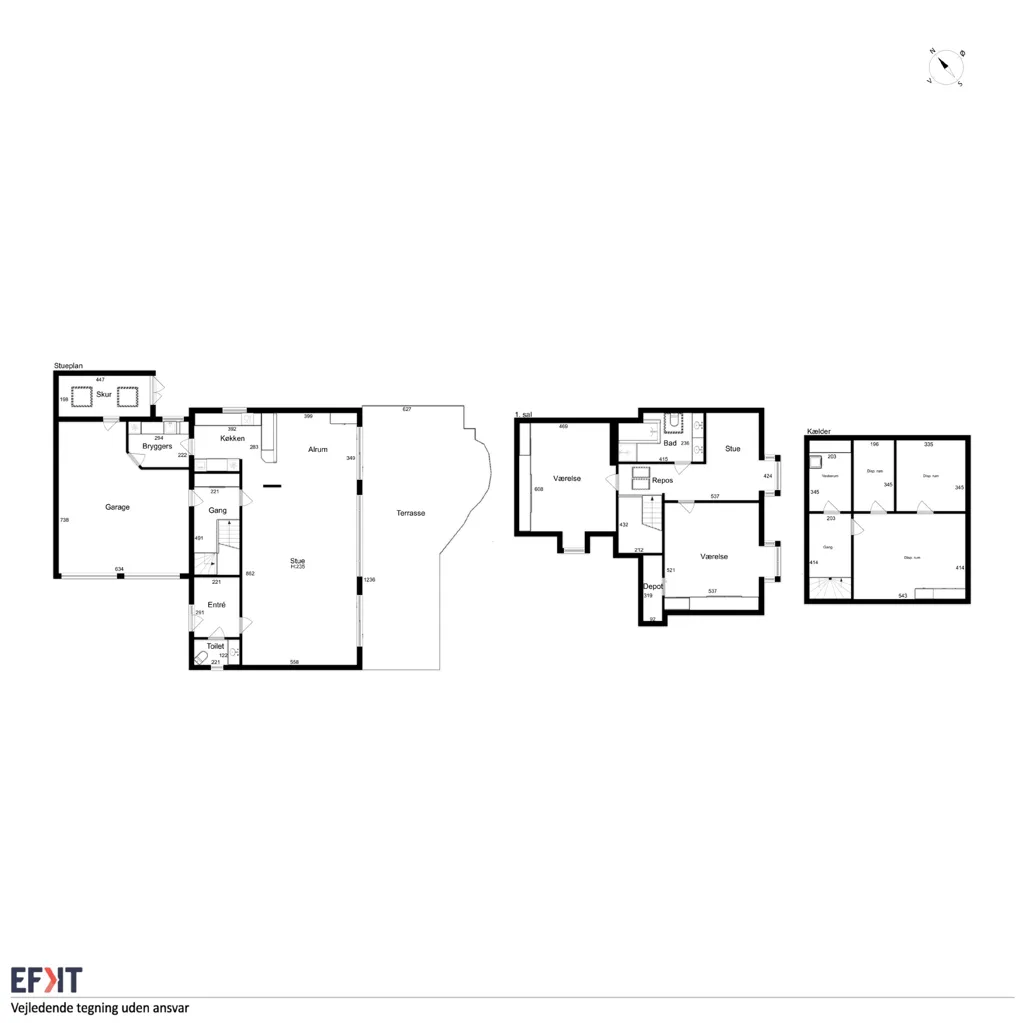 Plan - Villa with Private Beach and Lake in Snoghøj
