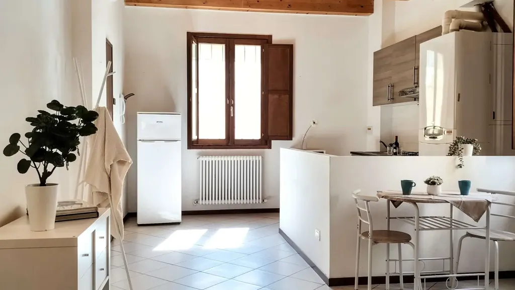 Köök - Studio with Private Courtyard in Cento
