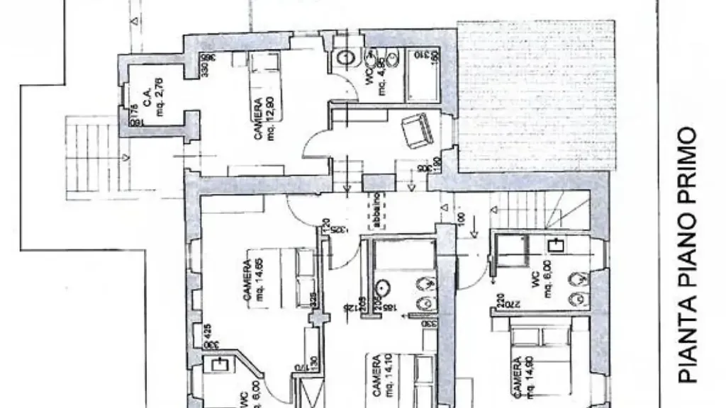 Plan - Partially Renovated Rustico with Panoramic Views near Città della Pieve