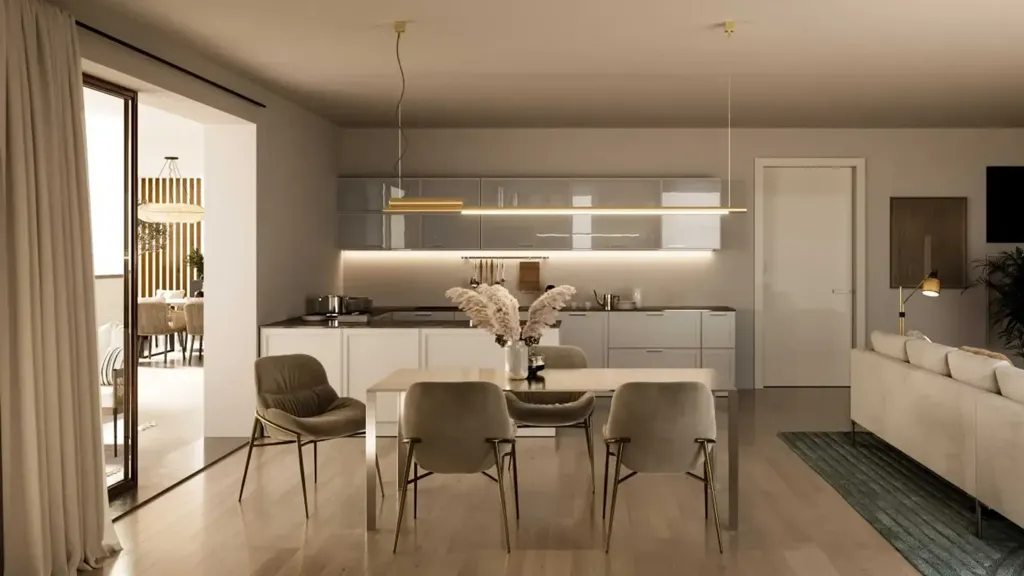 Dining Room - Trilocale with Eco-Friendly Features in Montichiari