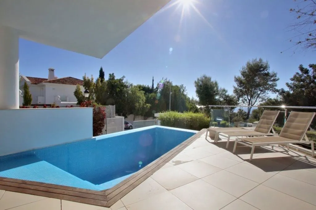 Pool - Semi-Detached Villa with Sea Views in Marbella