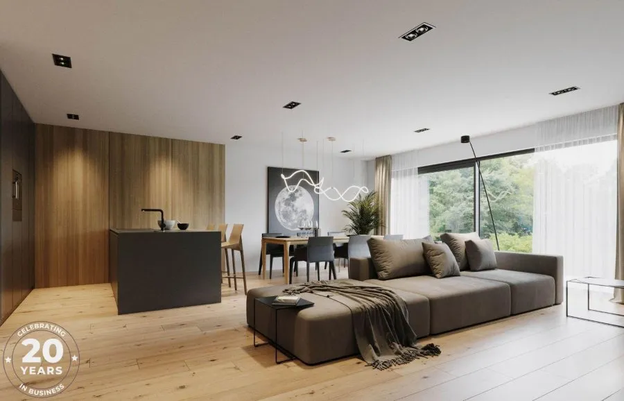 Séjour - Appartement Neuf avec Terrasse à Erpeldange-sur-Sûre