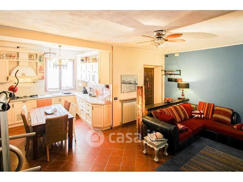Living Room - Rustic Triplex with Garden in Castiglione Olona