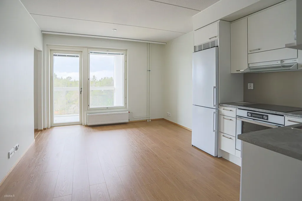Kitchen - Modern Flat with Balcony in Espoo