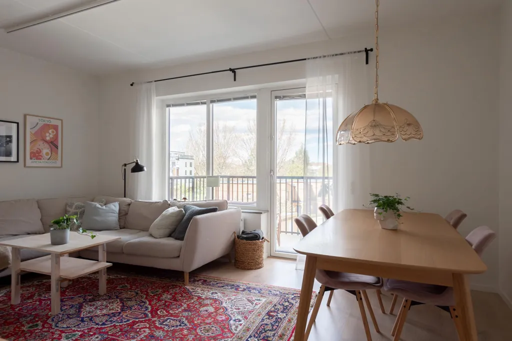 Living Room - Modern Flat with Balcony in Södra Ladugårdsängen
