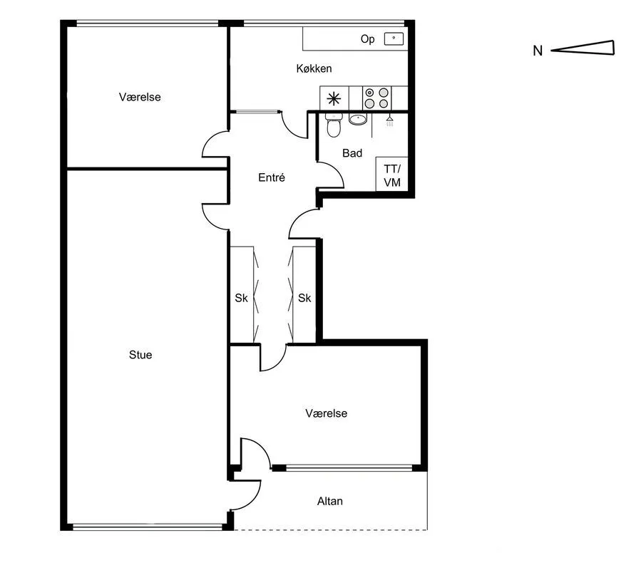 Planimetria - Three-Bedroom Flat in Stumpedal