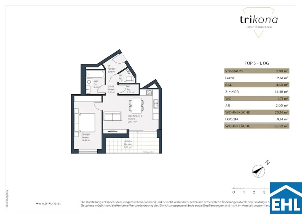 Planimetria - Modern Triangular Apartment in Vienna