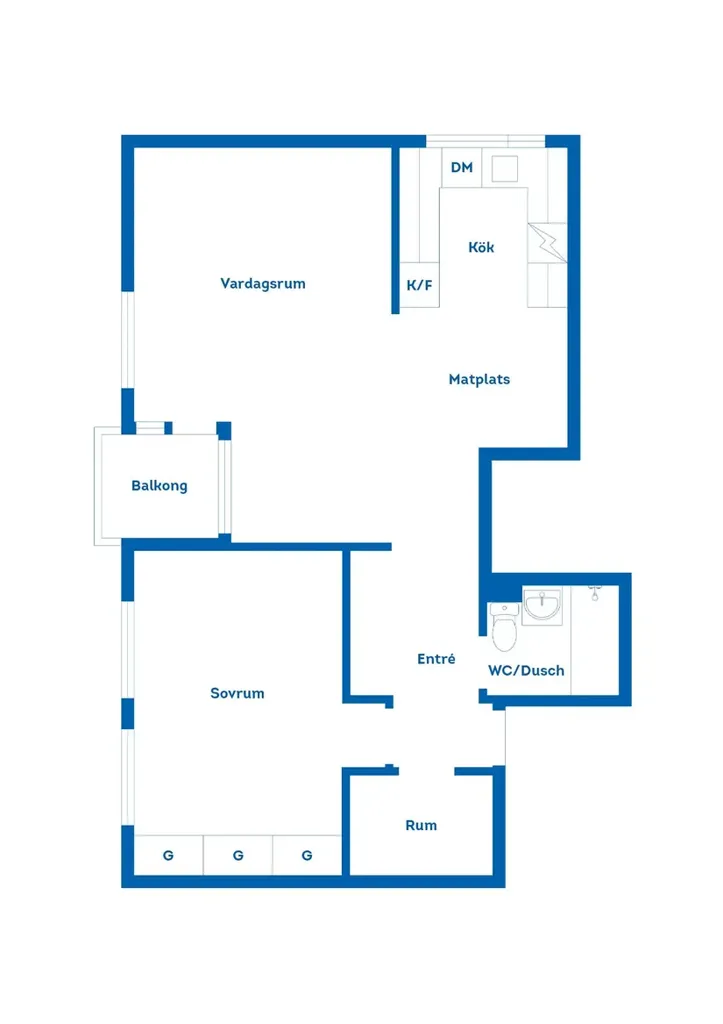 Appartement 2 pièces à Linköping