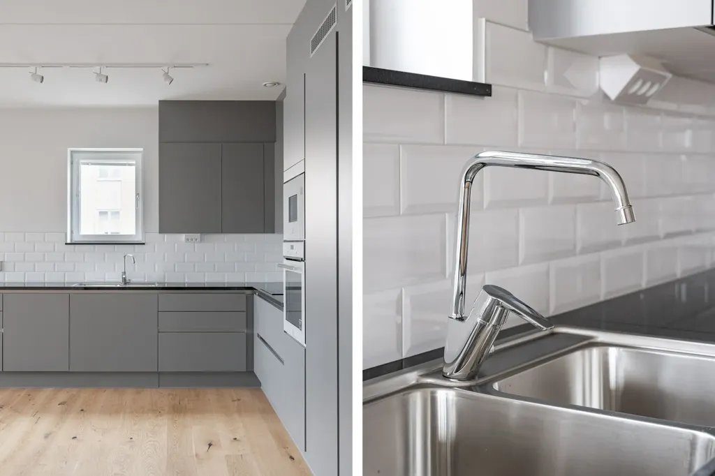 Köök - Apartment with Balcony in Norrköping
