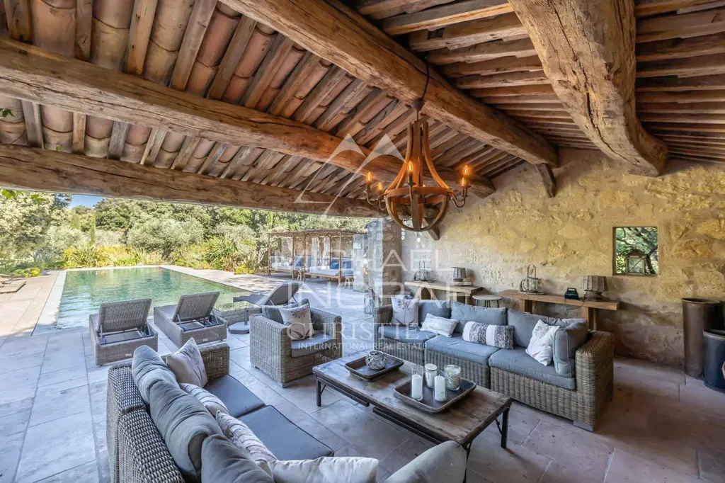 Terrace - Mas with Heated Pool in Alpilles Olive Park