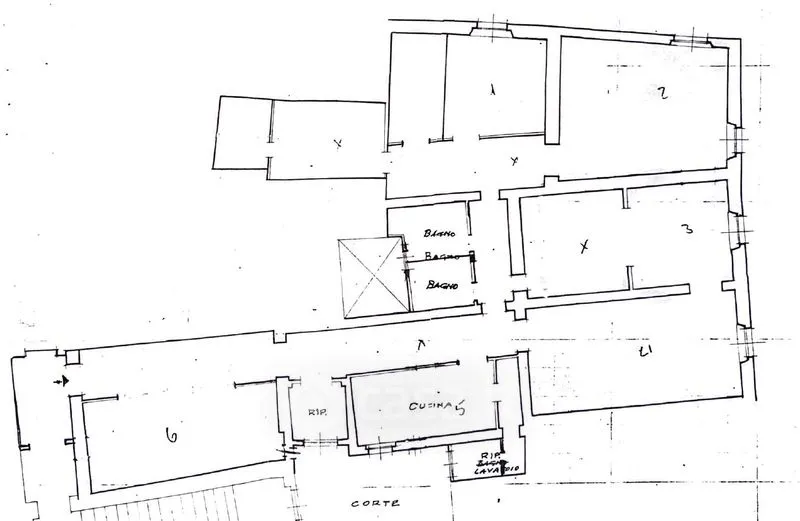 Plan - Historic Apartment in Siena's Four Corners