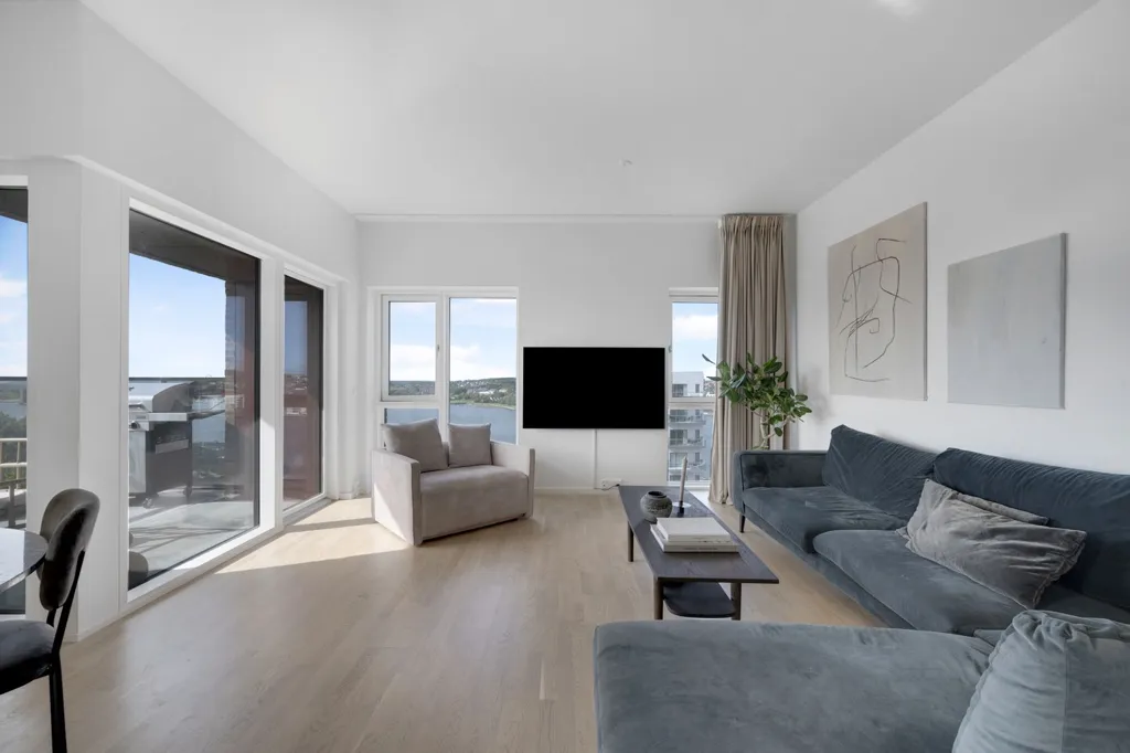 Séjour - 3-Bed Apartment with Balcony in Taffeltårnet